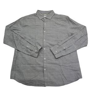 LARSSON & Co Shirt Mens XL Stockholm Gray blue stripped Button Down Long Sleeve